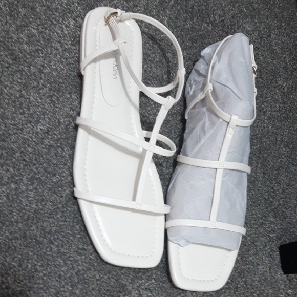 Calvin Klein White Strappy Sandals - Picture 5 of 6
